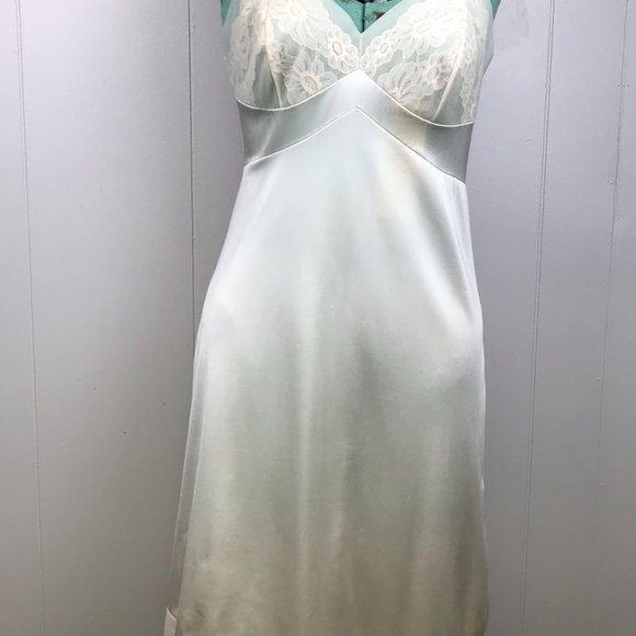 Vintage Full Slip Dress Lace Ivory - Picture 9 of 14